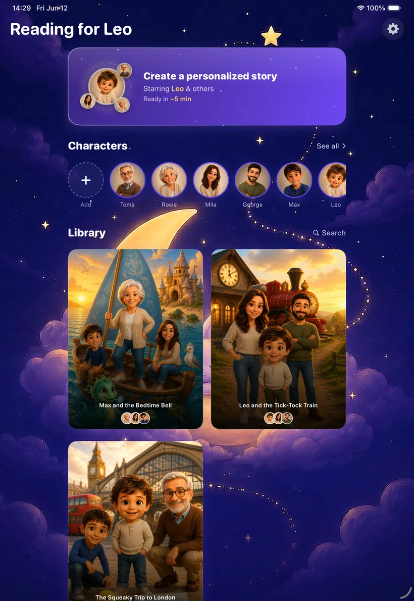 Stars of Bedtime Stories on iPad
